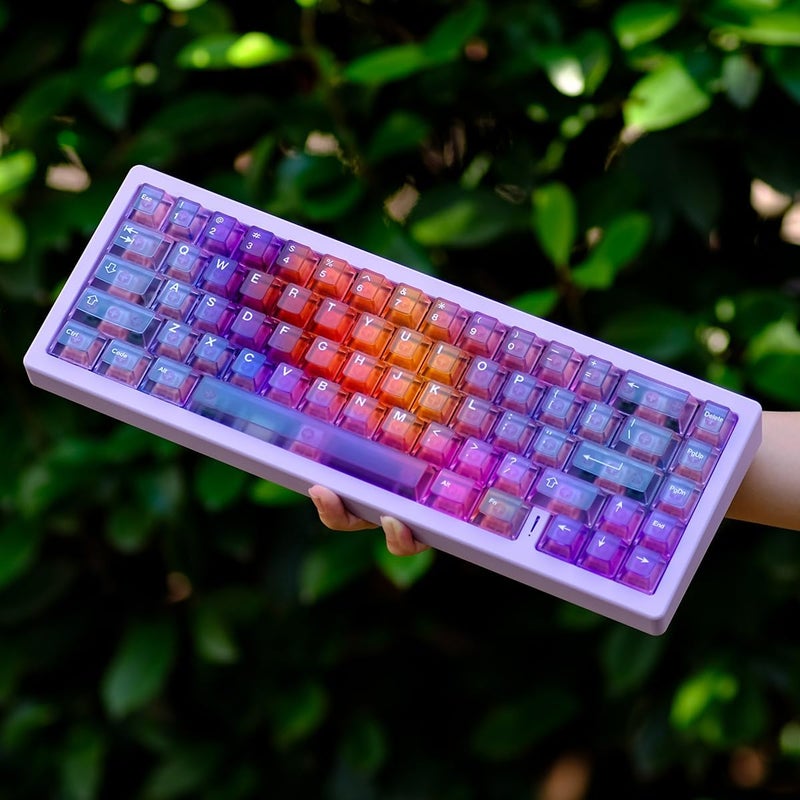 Sumgsn Gradient Clear Keycaps AI 3D Transfer Cherry Profile Transparent Keycap Set Fit for 60% 65% 75% Mechanical Keyboard Cherry Mx Switches - Image 5